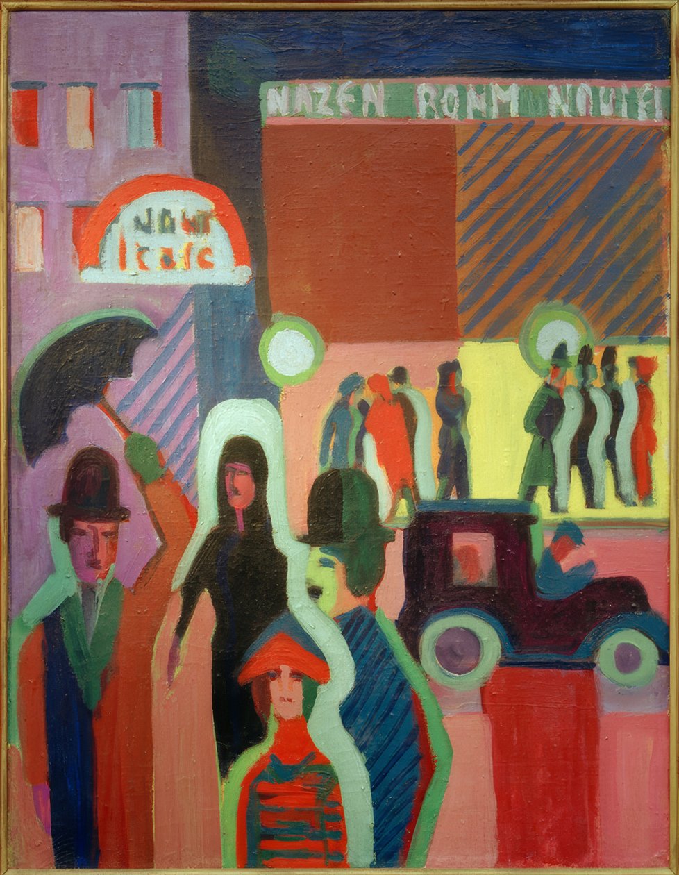 Áruház esőben alkotó: Ernst Ludwig Kirchner