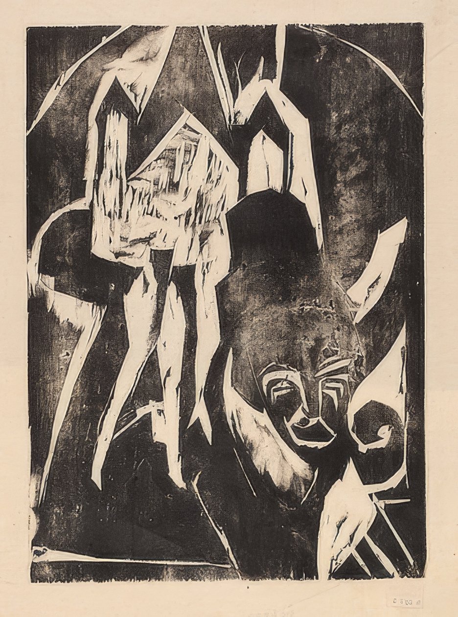Cocotte az utcán. 1915 alkotó: Ernst Ludwig Kirchner
