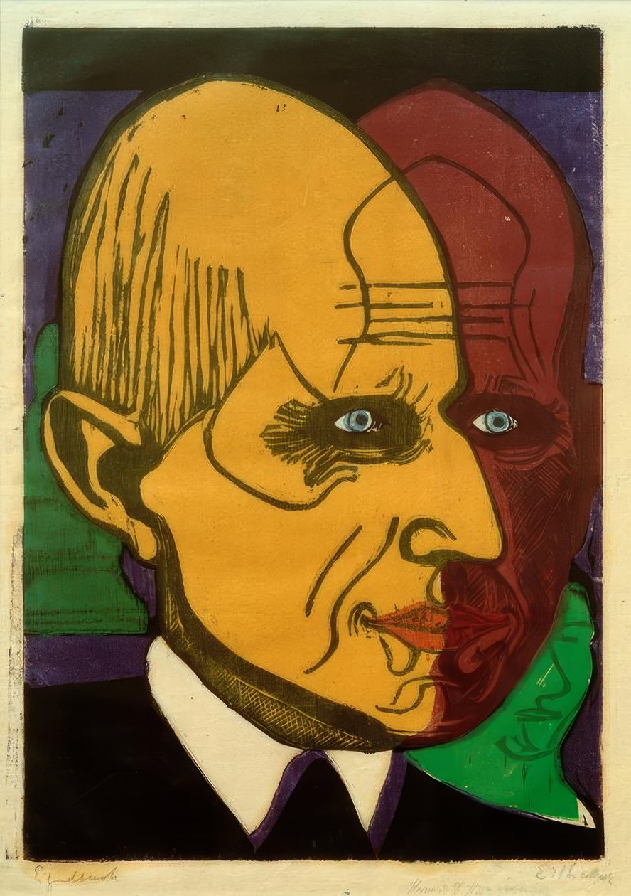 Kopf Dr. Frédéric Bauer alkotó: Ernst Ludwig Kirchner