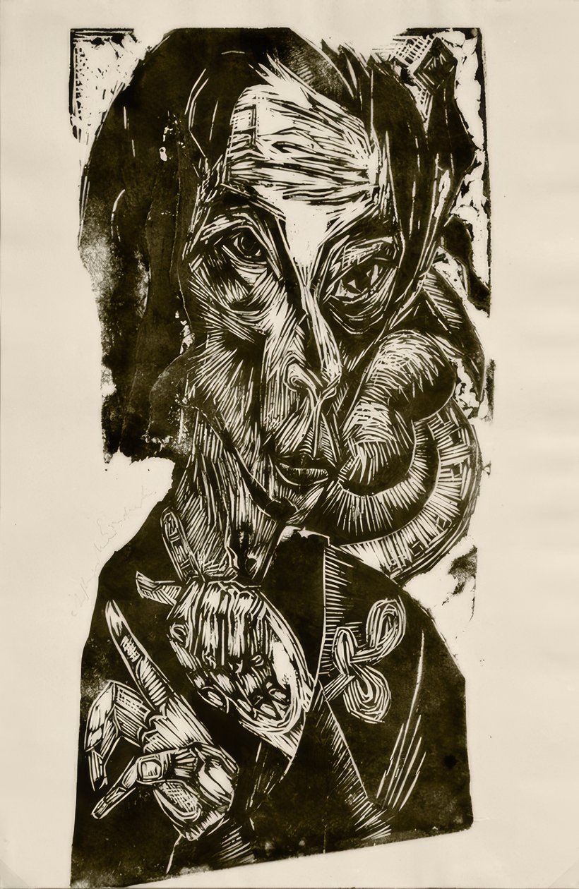 A betegek feje – Önarckép alkotó: Ernst Ludwig Kirchner