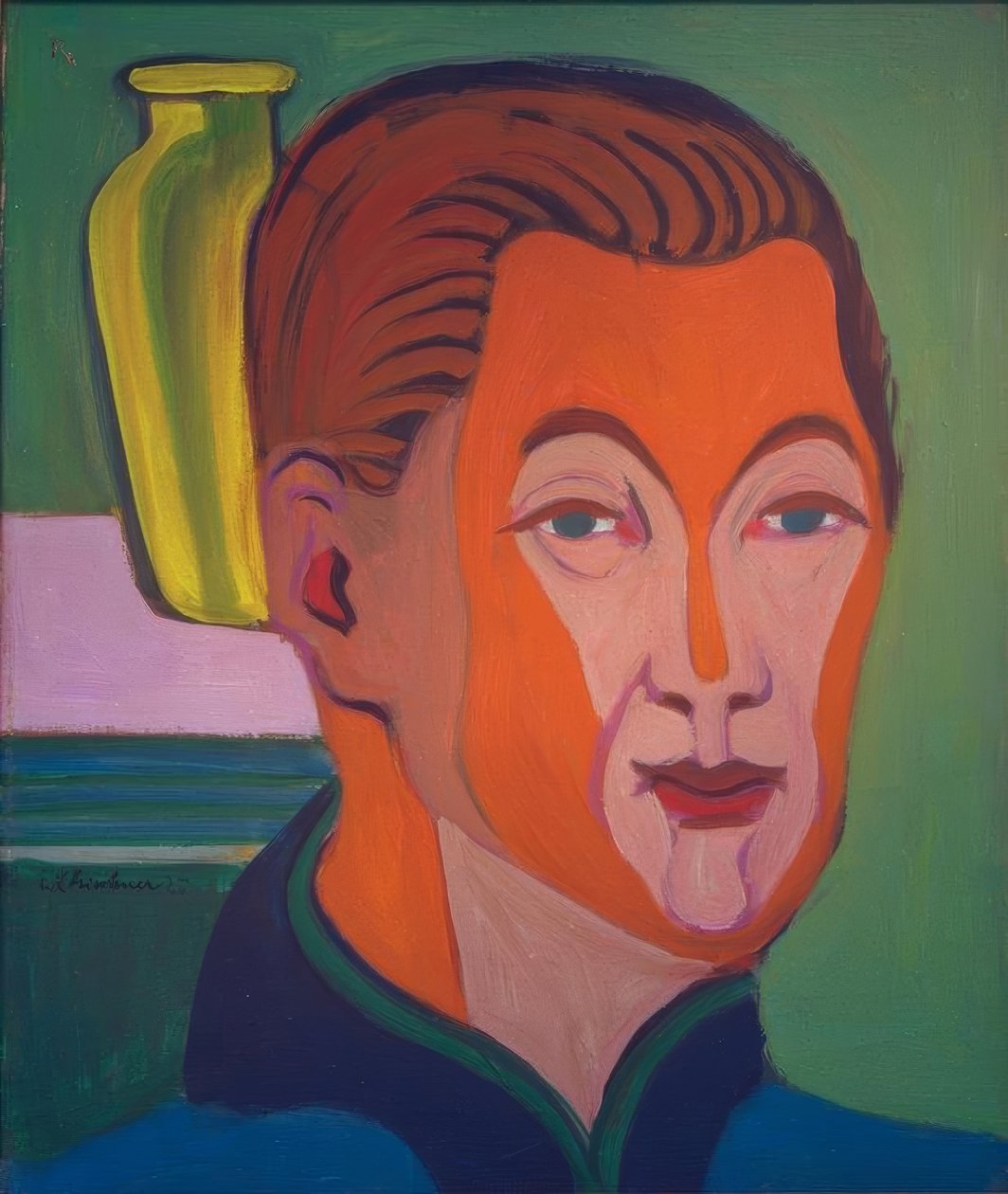 A festő feje (önarckép) alkotó: Ernst Ludwig Kirchner