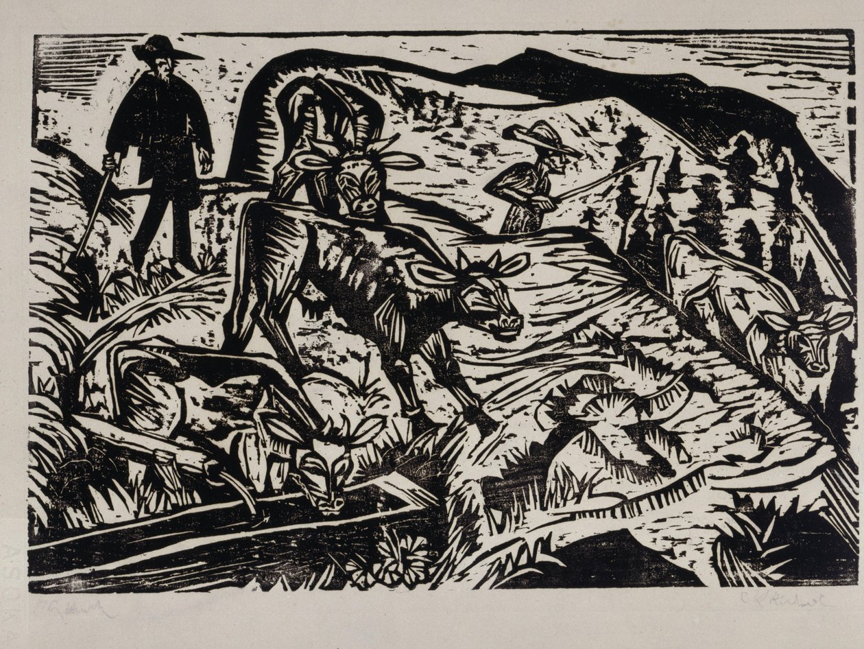 Tehenek és pásztorok alkotó: Ernst Ludwig Kirchner