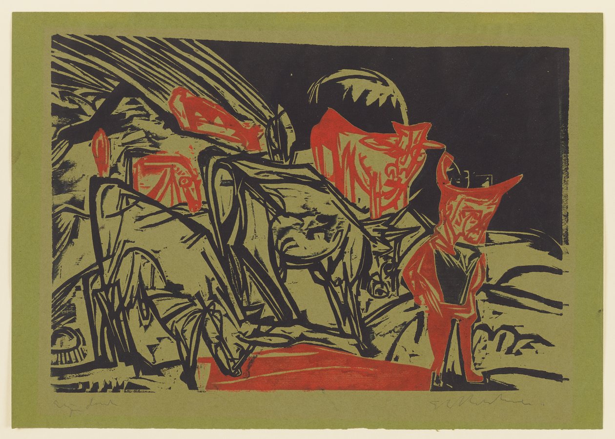 Kuhherde mit einem Hirten alkotó: Ernst Ludwig Kirchner