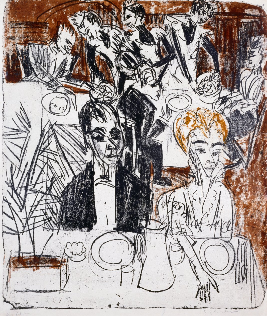 Terített asztal alkotó: Ernst Ludwig Kirchner