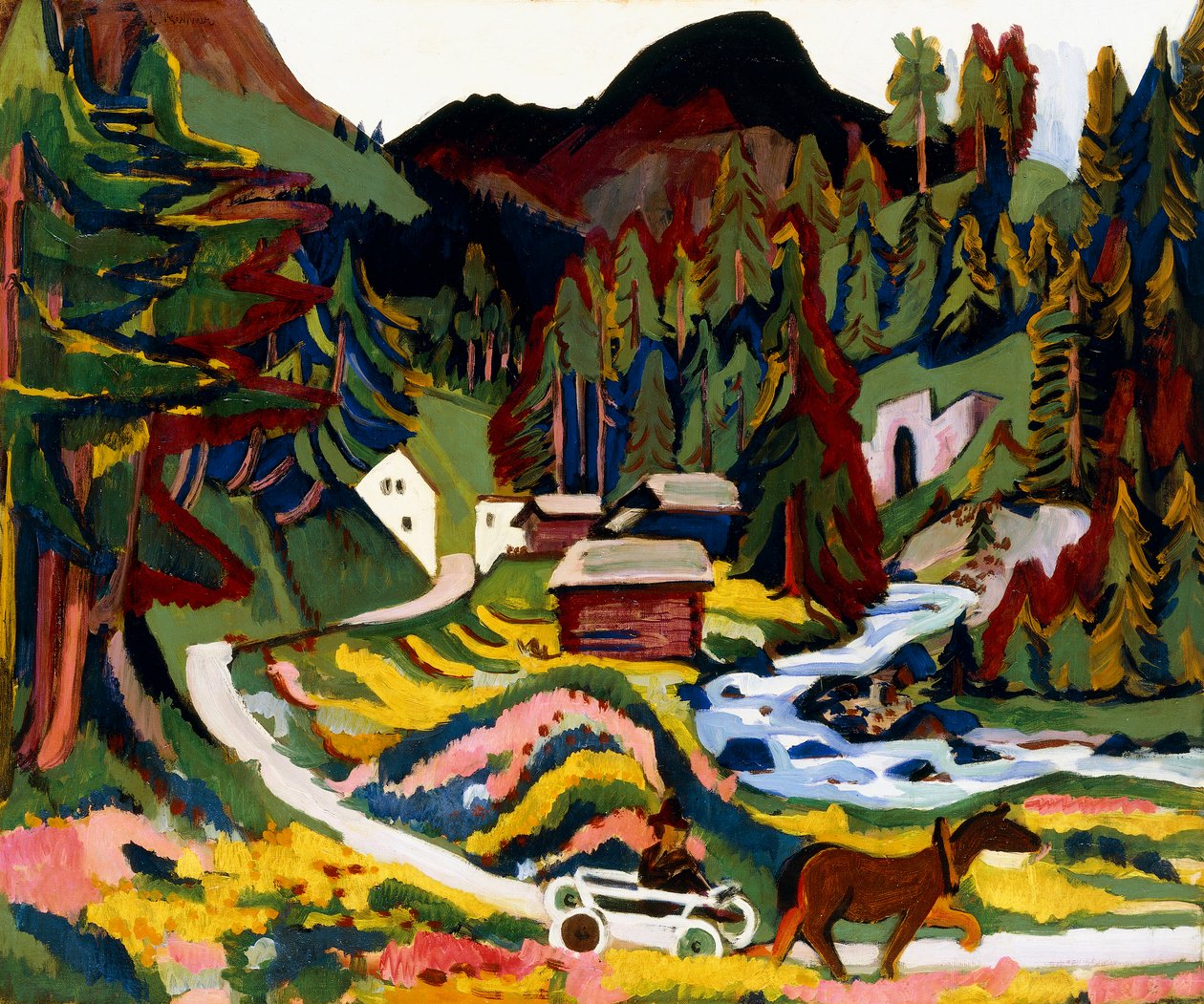 Táj tavaszban, Sertig, 1924-25 alkotó: Ernst Ludwig Kirchner