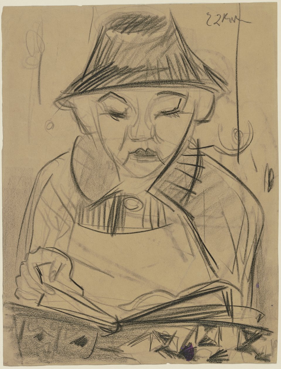 Olvasó kisfiú alkotó: Ernst Ludwig Kirchner