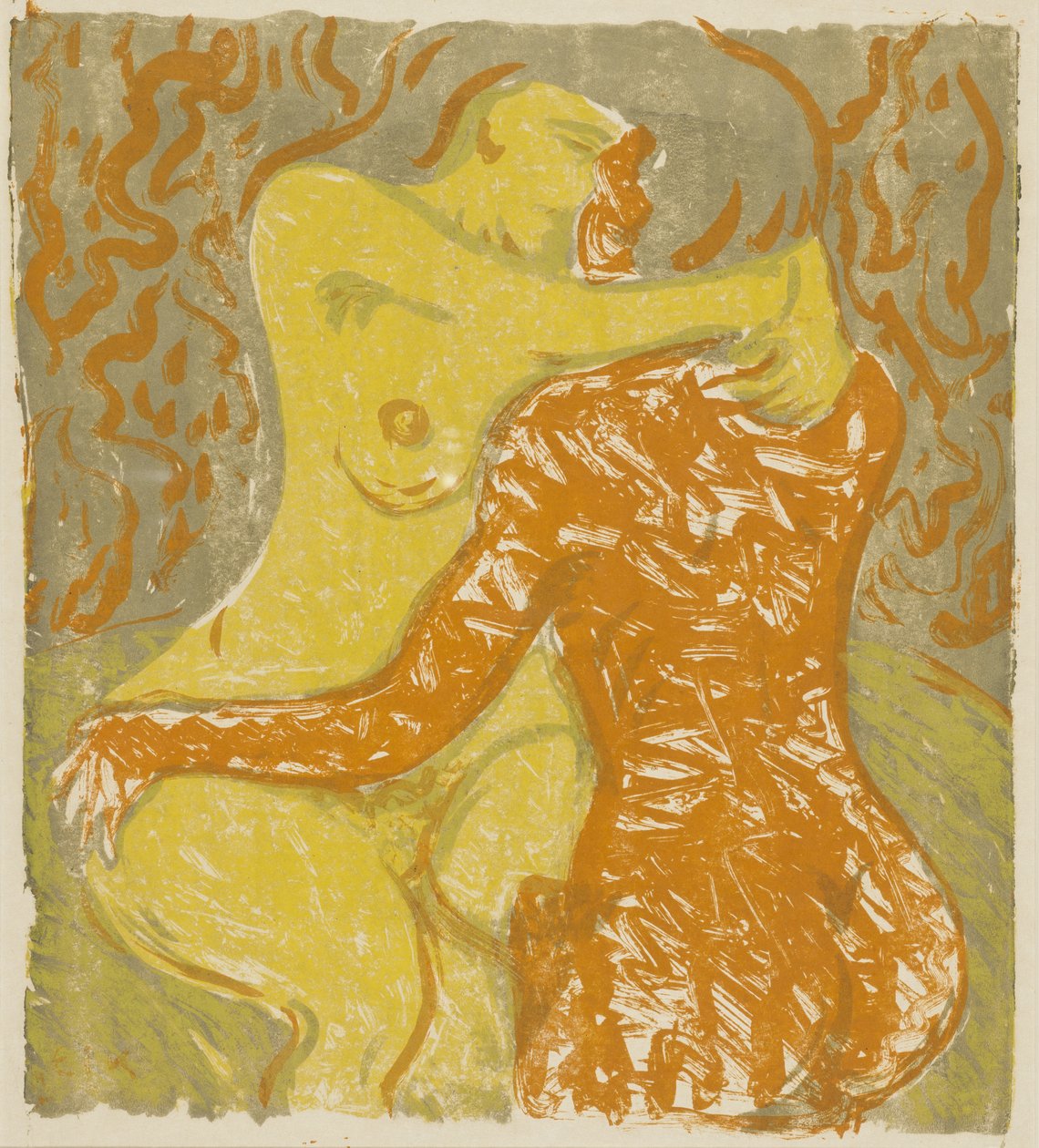 Szerelmi jelenet, 1908 alkotó: Ernst Ludwig Kirchner