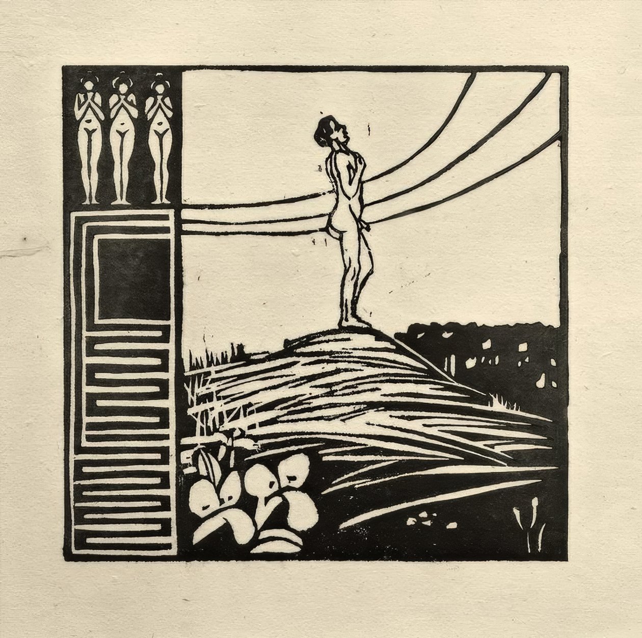 Férfialak a hegyen (Die Sehnsucht) alkotó: Ernst Ludwig Kirchner