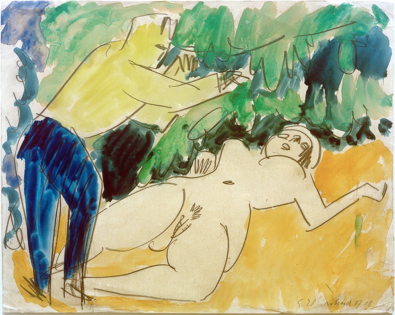 Festő és modell alkotó: Ernst Ludwig Kirchner