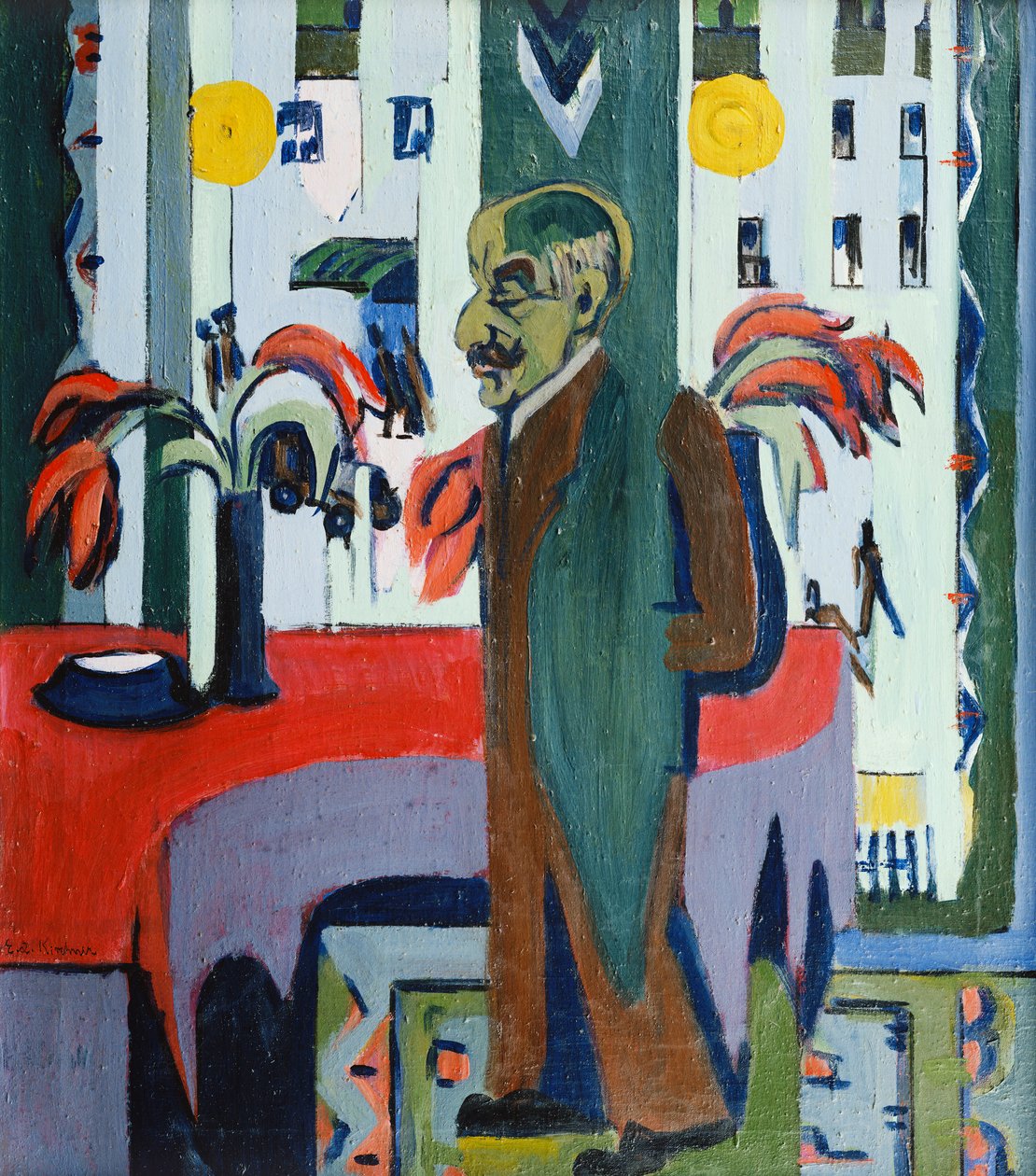 Max Liebermann a stúdiójában; Max Liebermann a műtermében, 1926 alkotó: Ernst Ludwig Kirchner