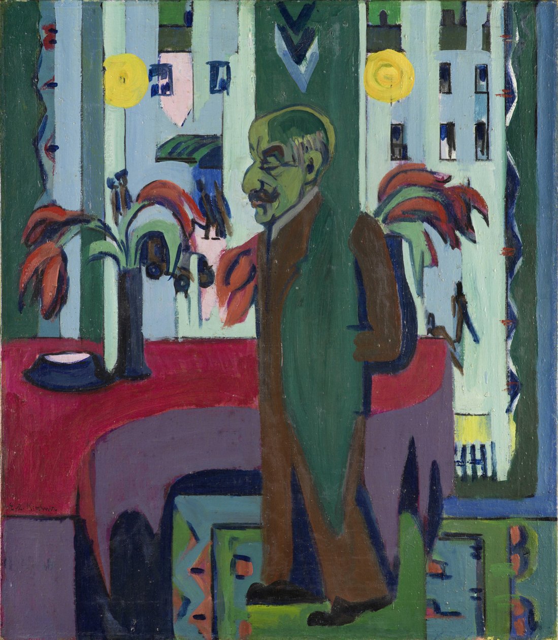 Max Liebermann a műtermében alkotó: Ernst Ludwig Kirchner