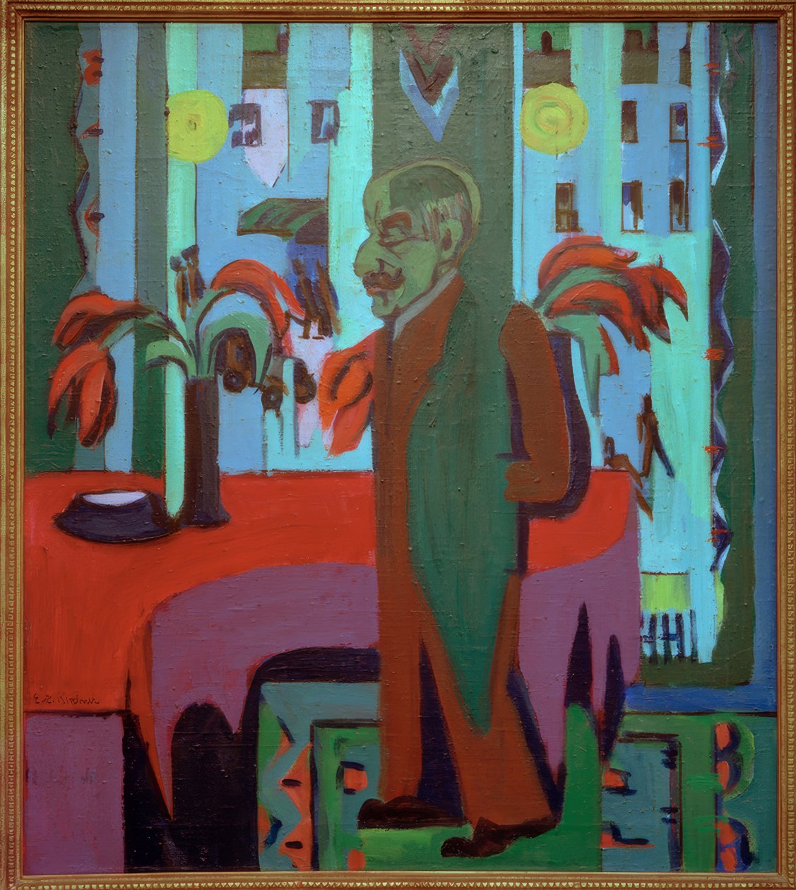 Max Liebermann a stúdiójában alkotó: Ernst Ludwig Kirchner