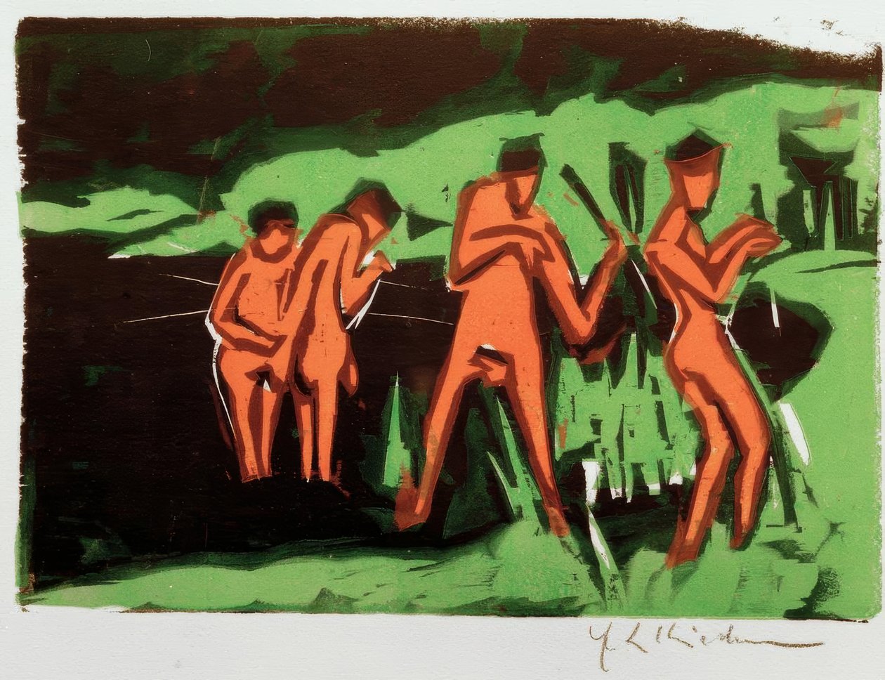 Nádat dobáló fürdőzők alkotó: Ernst Ludwig Kirchner