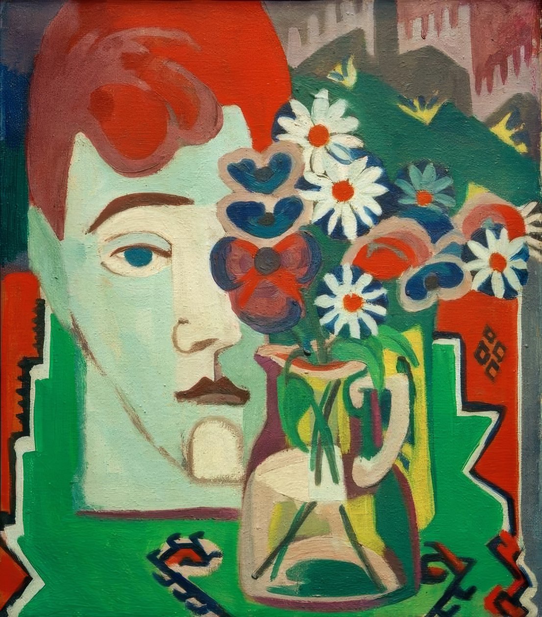 Miller feje virágokkal alkotó: Ernst Ludwig Kirchner