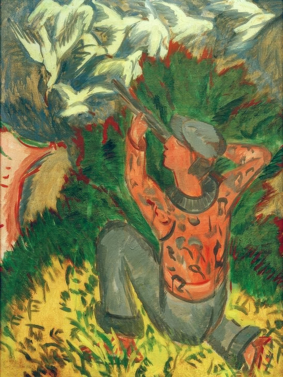 Sirályvadászok az erdőben alkotó: Ernst Ludwig Kirchner