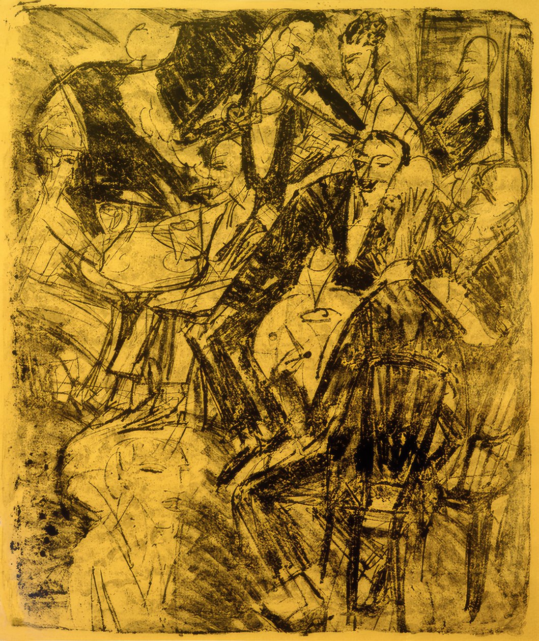Zenés étterem alkotó: Ernst Ludwig Kirchner