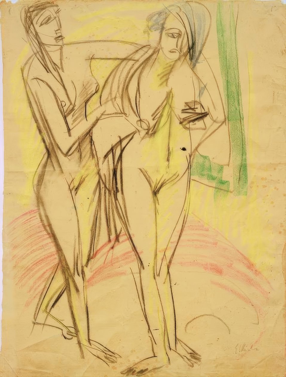 Fürdés után alkotó: Ernst Ludwig Kirchner