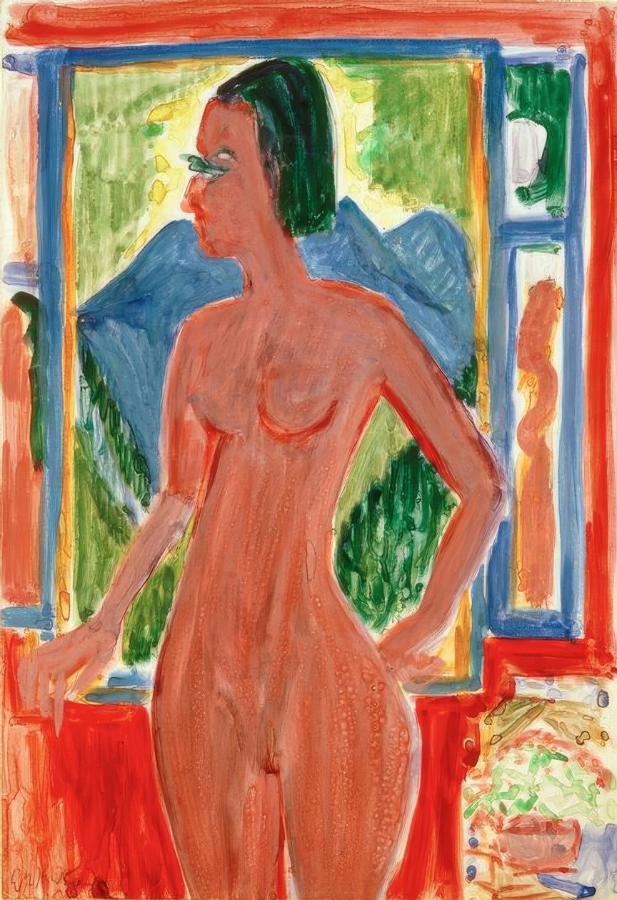 Meztelen nő az ablaknál alkotó: Ernst Ludwig Kirchner