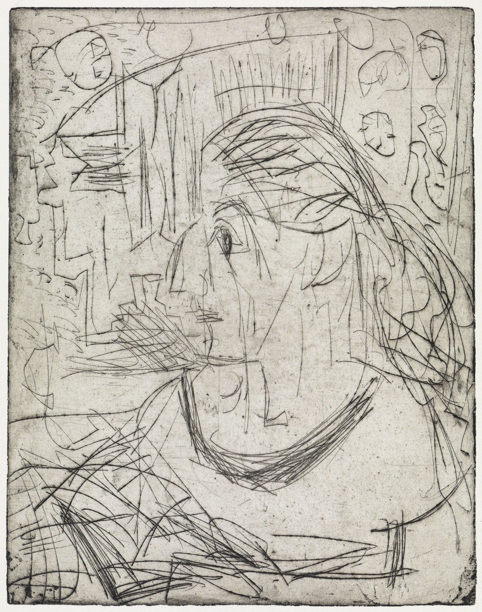 Meztelen lány a kályha mellett/Beteg nő alkotó: Ernst Ludwig Kirchner