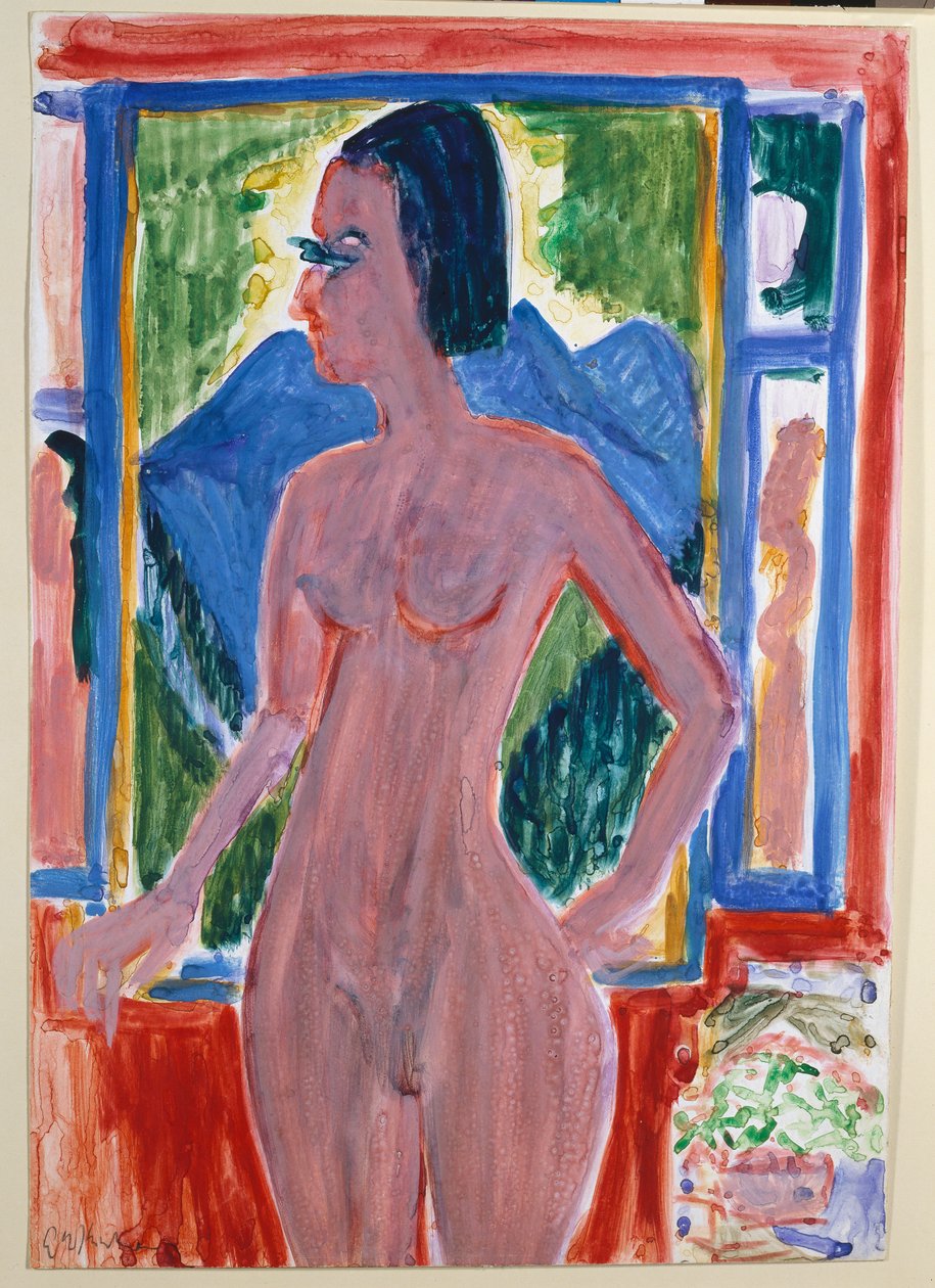 Meztelen nő az ablaknál alkotó: Ernst Ludwig Kirchner