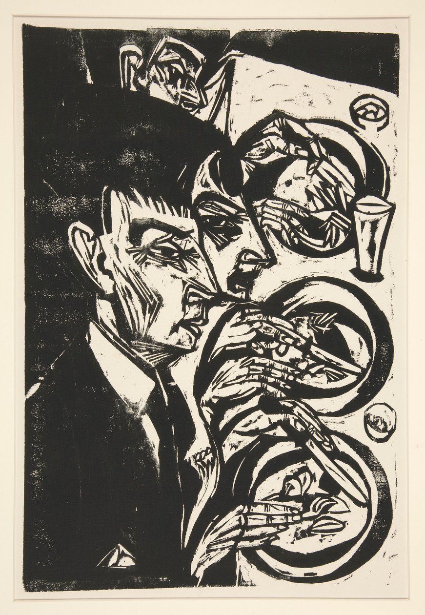Nervoese beim Diner (Ideges emberek vacsoránál) alkotó: Ernst Ludwig Kirchner