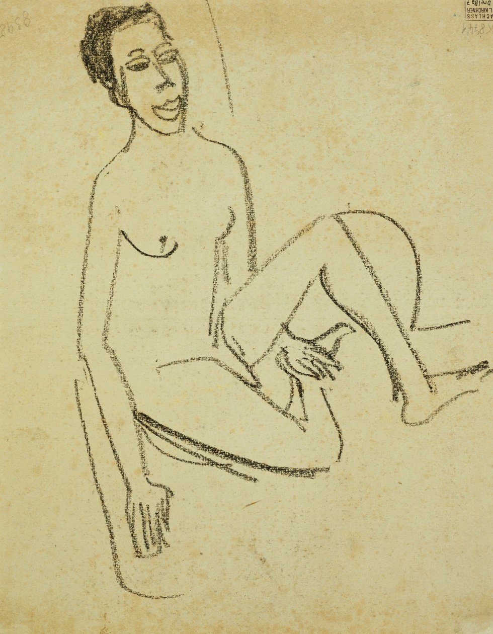 Nude Boy; Knabenakt alkotó: Ernst Ludwig Kirchner