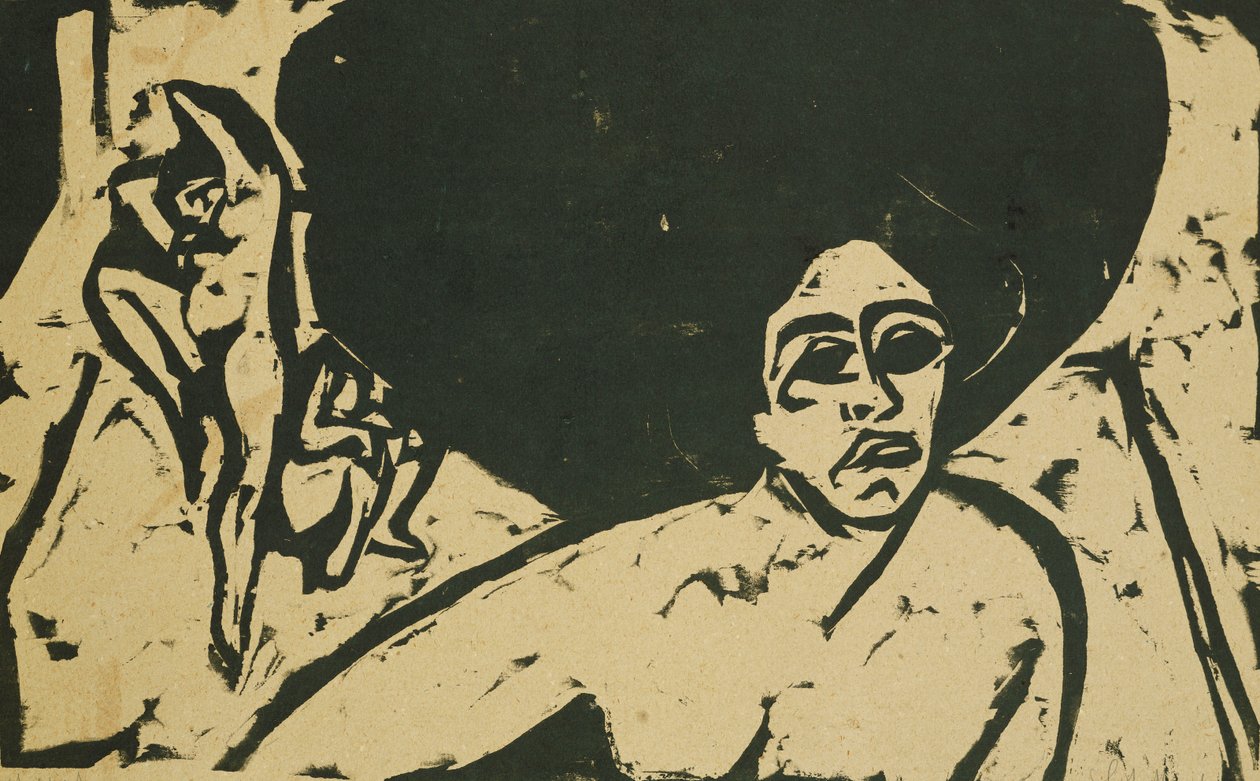 meztelen táncosok; Akttáncosok, 1909 alkotó: Ernst Ludwig Kirchner