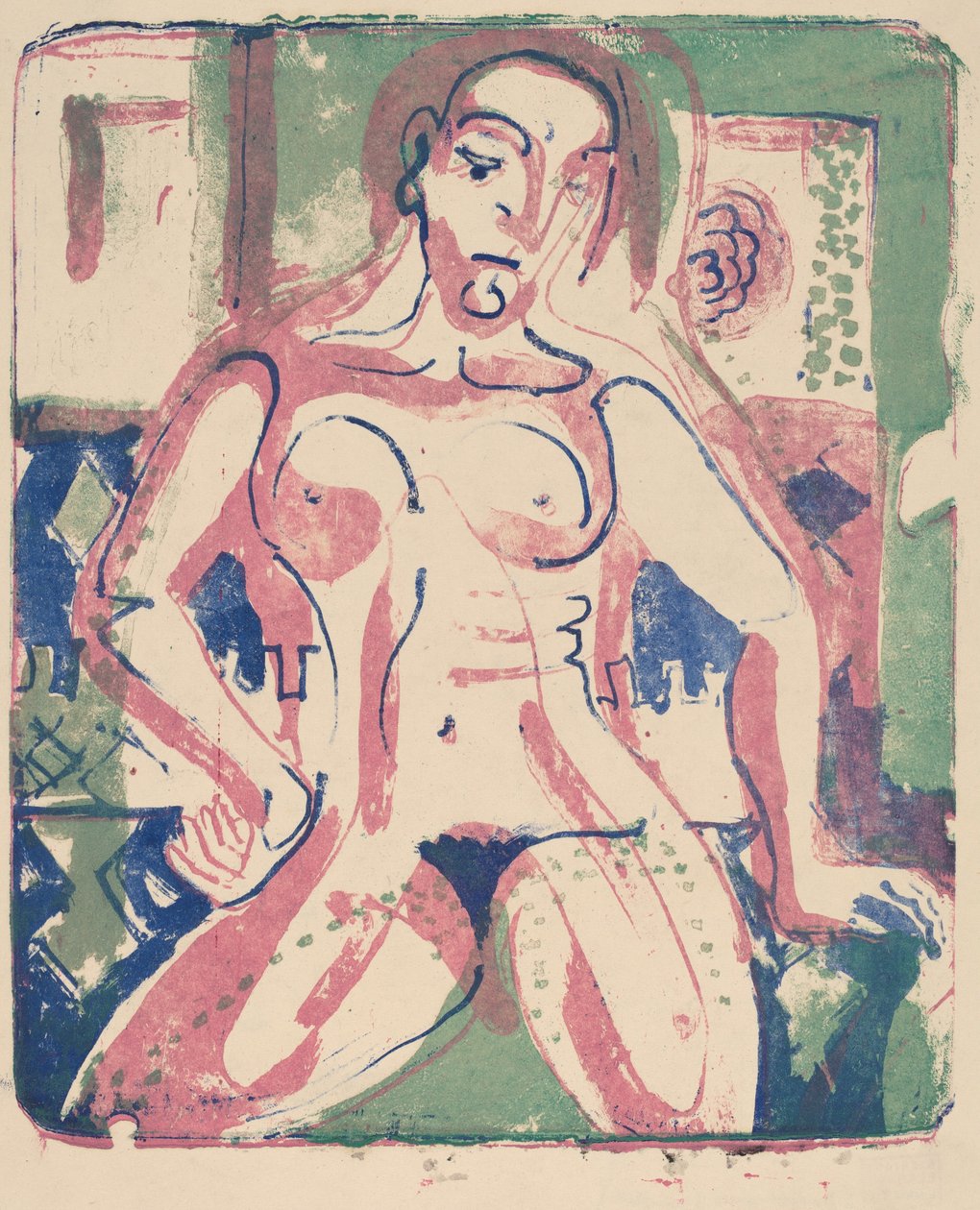 Meztelen Nő alkotó: Ernst Ludwig Kirchner