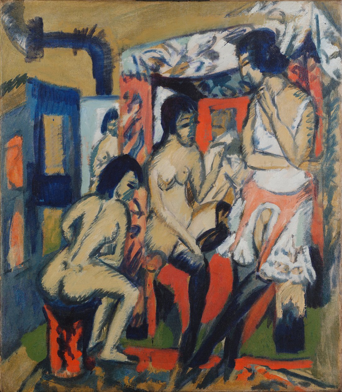 Aktok a stúdióban, 1912 alkotó: Ernst Ludwig Kirchner