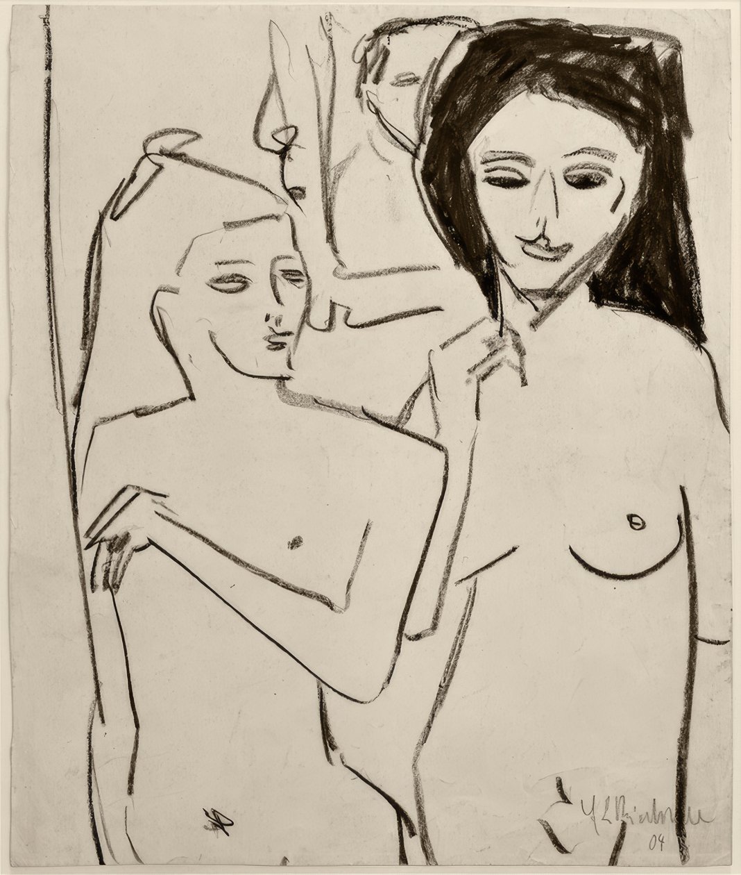 Cím nélkül (két meztelen lány) alkotó: Ernst Ludwig Kirchner