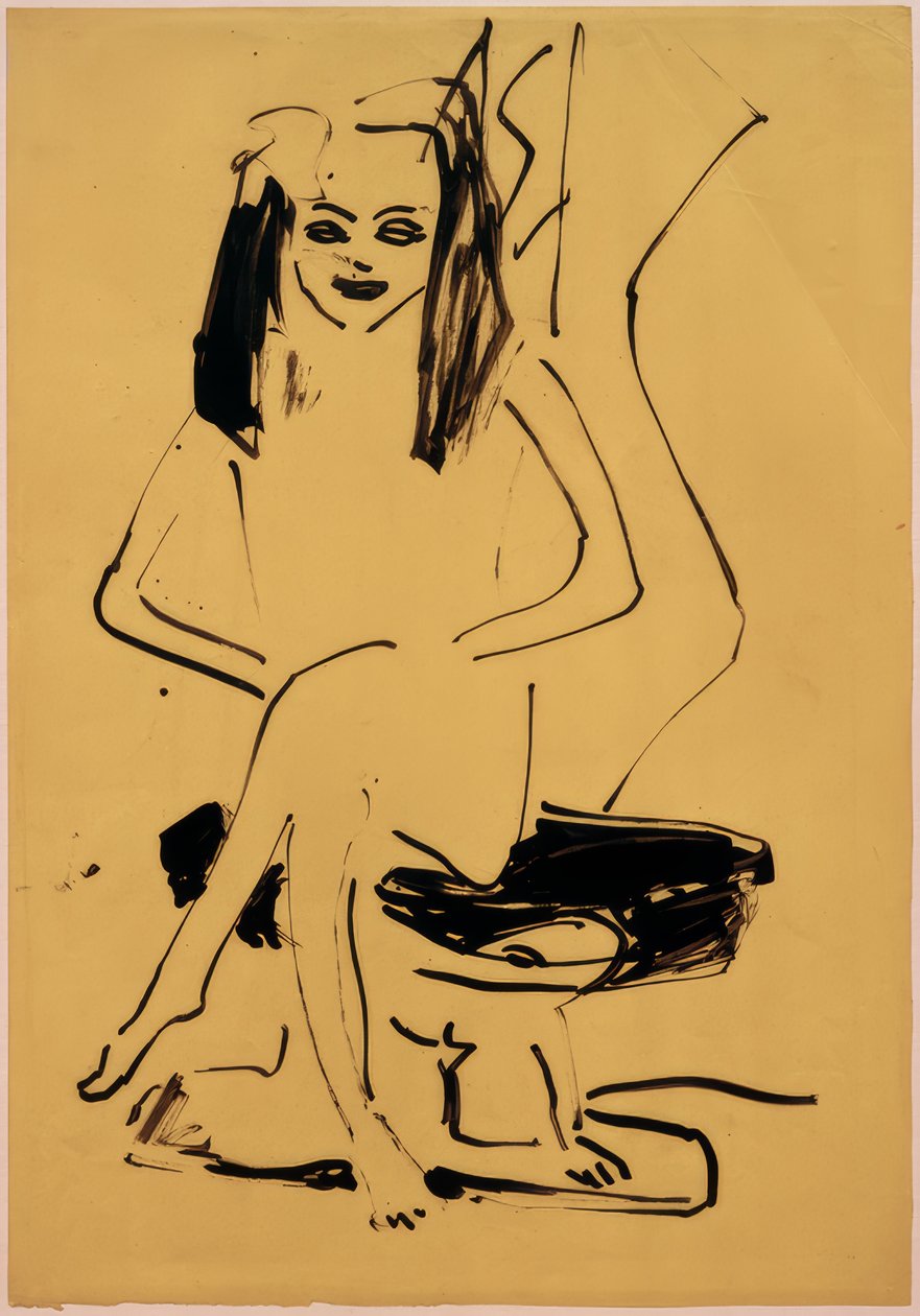 Cím nélkül (ül Marcella) alkotó: Ernst Ludwig Kirchner