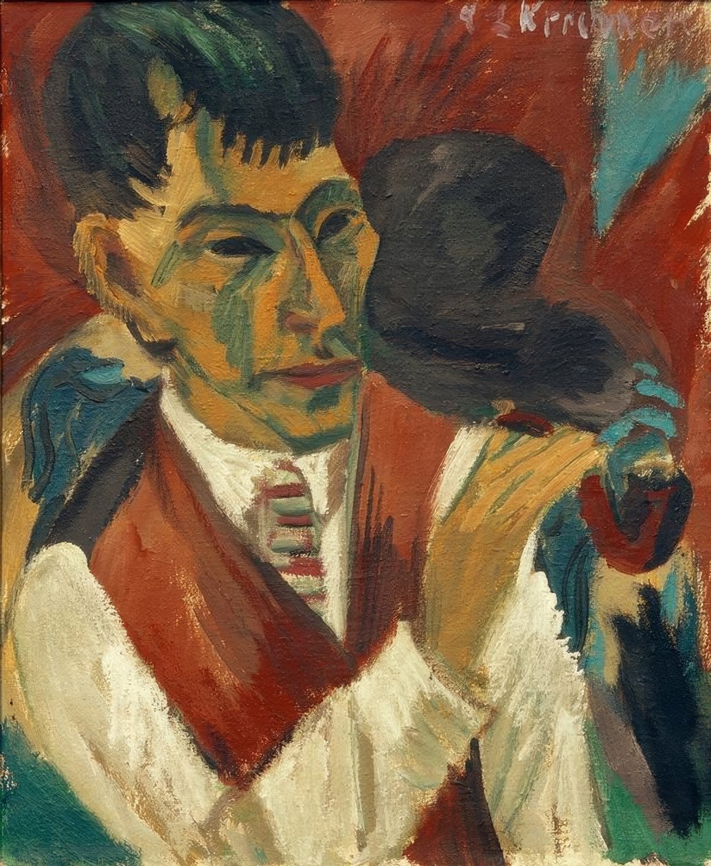 Otto Mueller pipával alkotó: Ernst Ludwig Kirchner