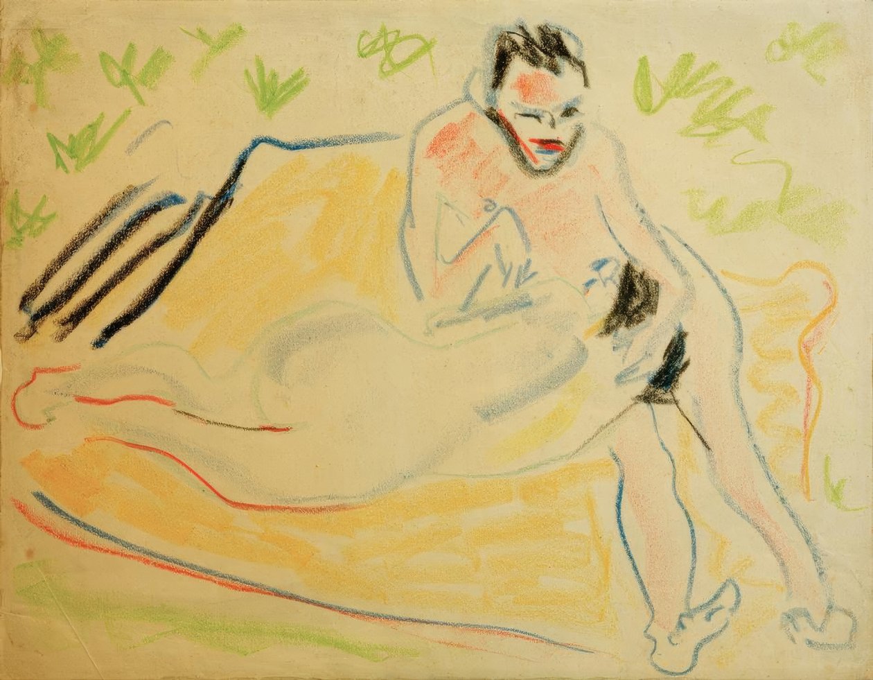 Pár a takarón alkotó: Ernst Ludwig Kirchner