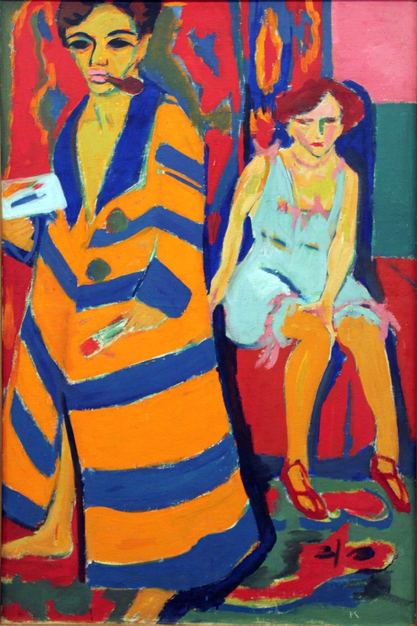 Festő és modell alkotó: Ernst Ludwig Kirchner