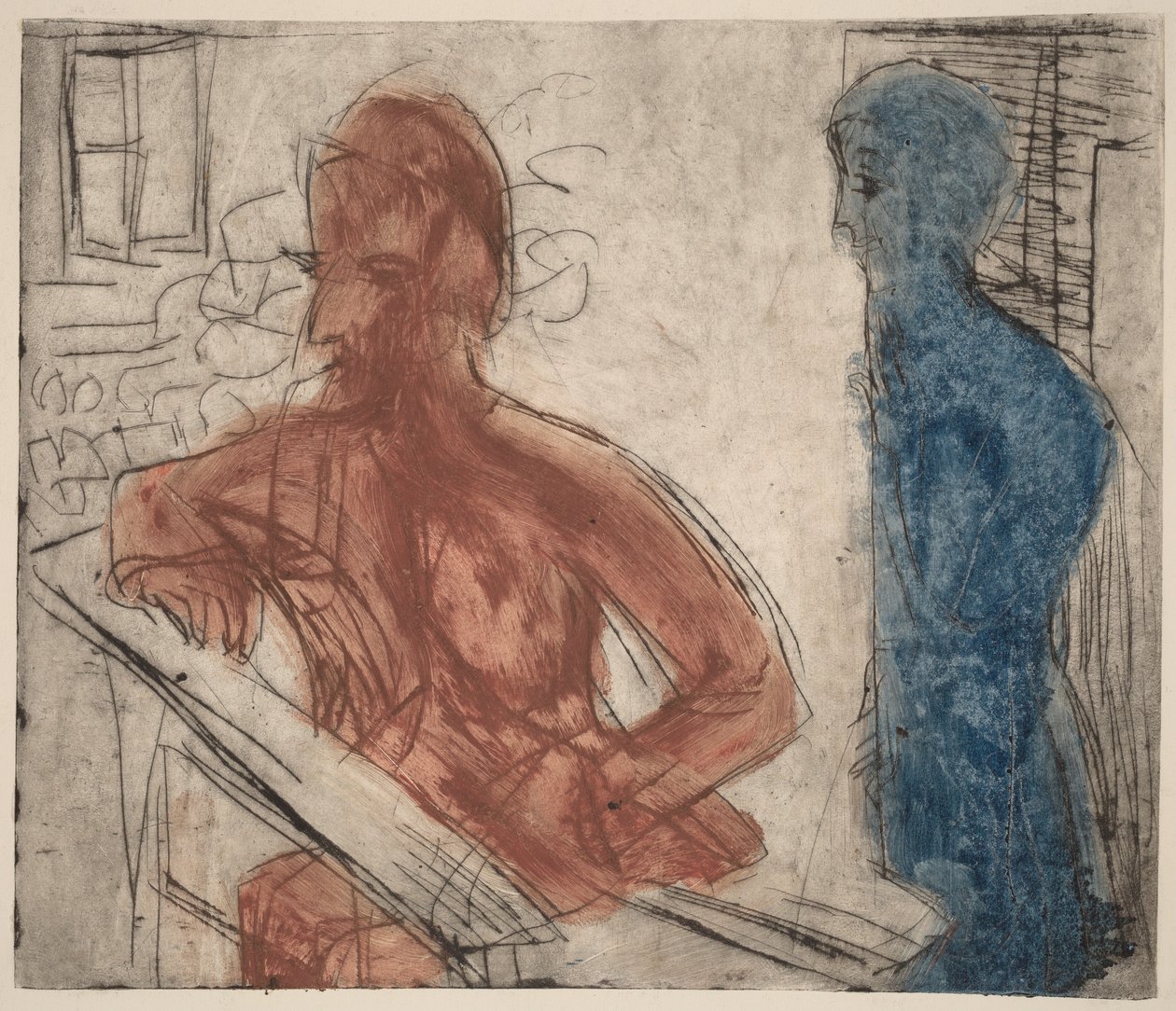 Paraszt és lány alkotó: Ernst Ludwig Kirchner