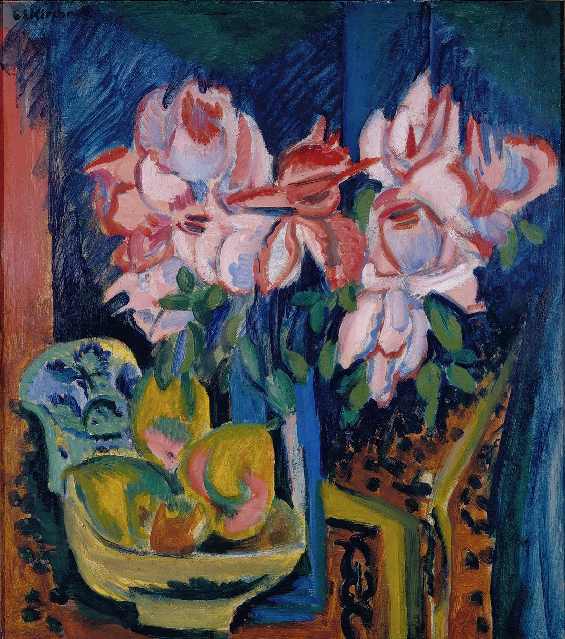 Rózsaszín rózsák alkotó: Ernst Ludwig Kirchner