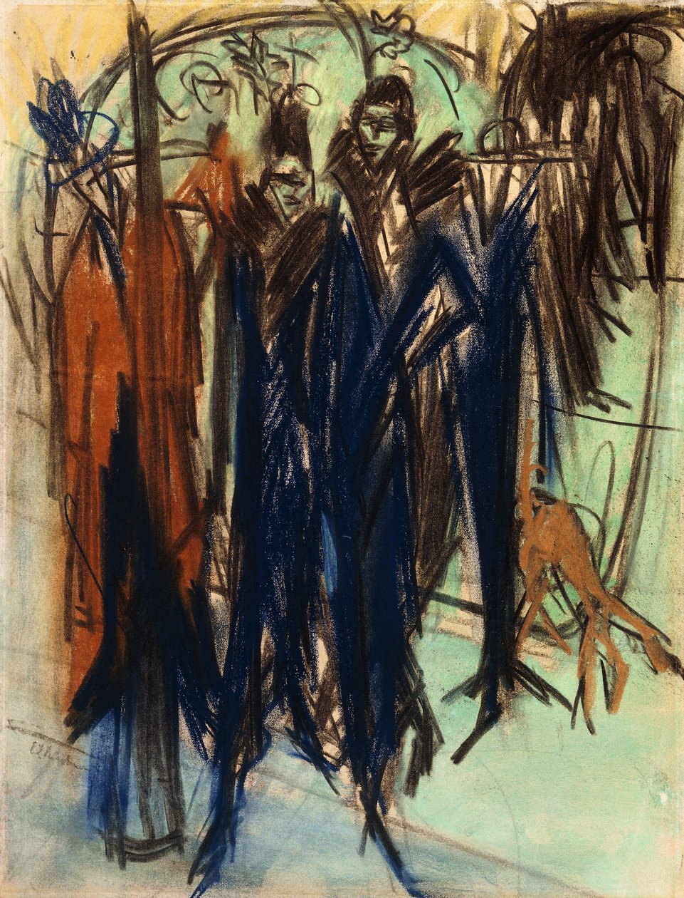 Prostituált, Friedrichstrasse, Berlin alkotó: Ernst Ludwig Kirchner