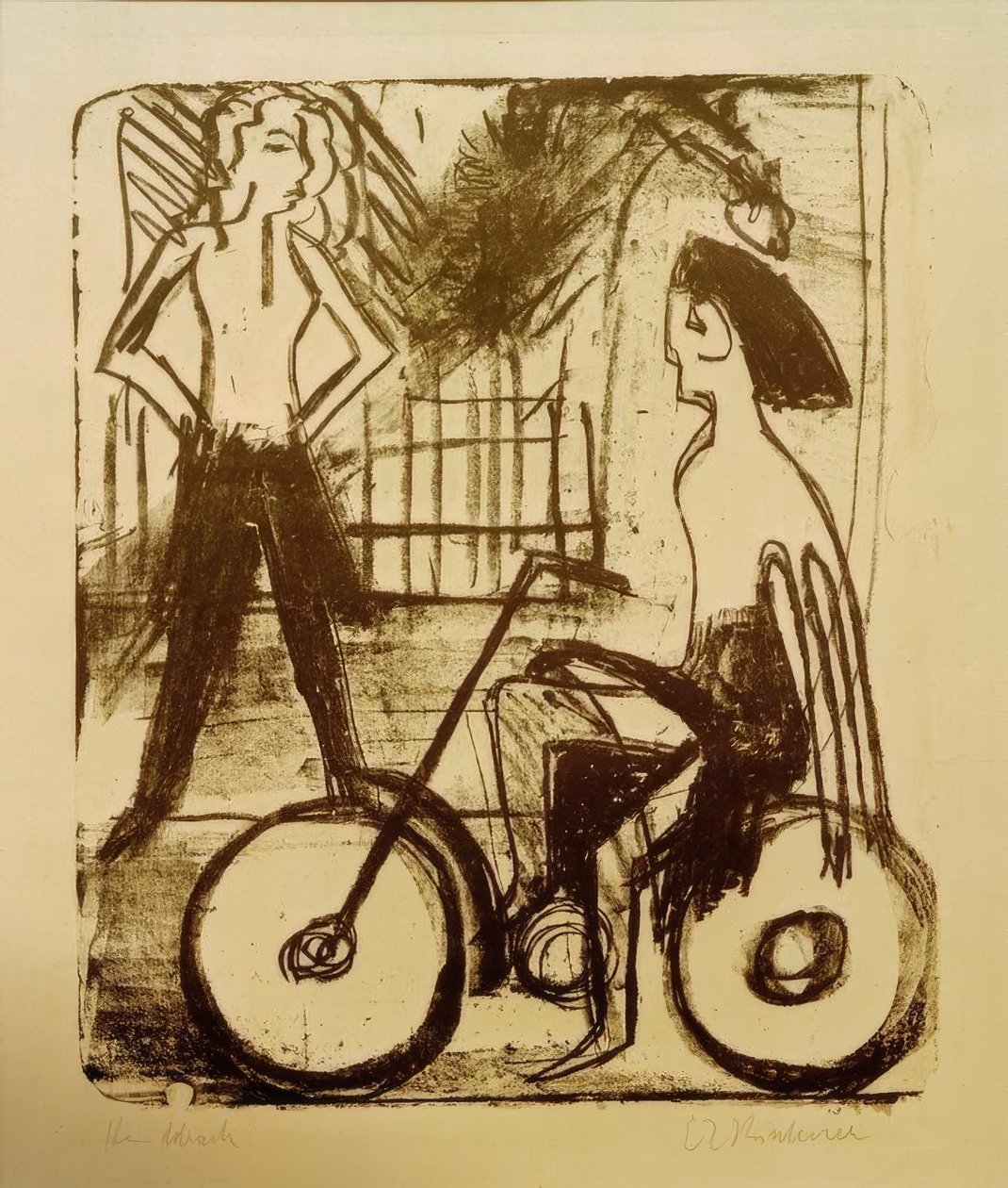 Kerékpáros alkotó: Ernst Ludwig Kirchner
