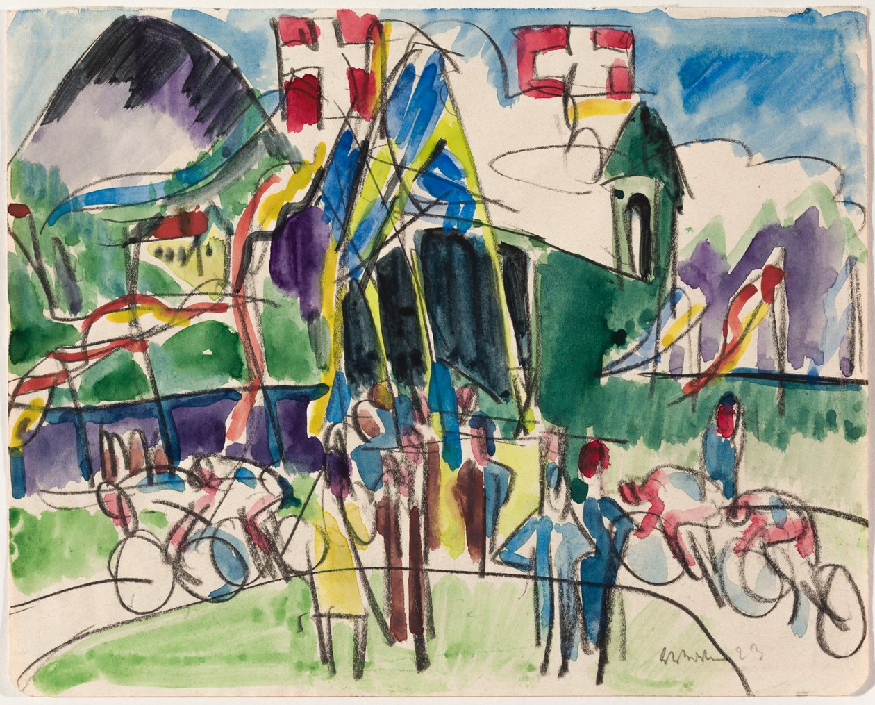 Kerékpárverseny alkotó: Ernst Ludwig Kirchner