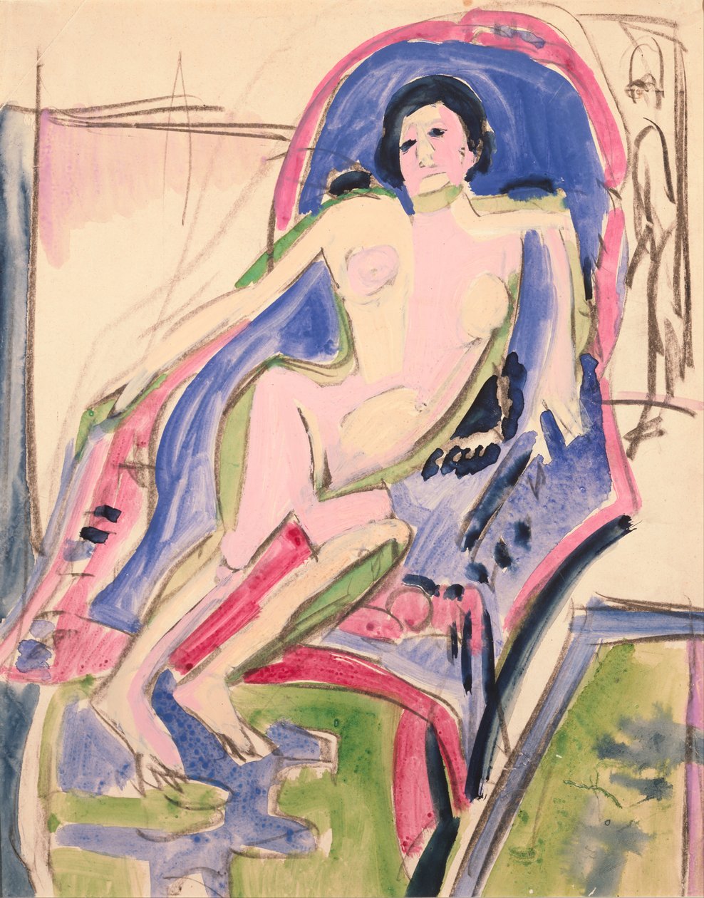 Fekvő akt alkotó: Ernst Ludwig Kirchner