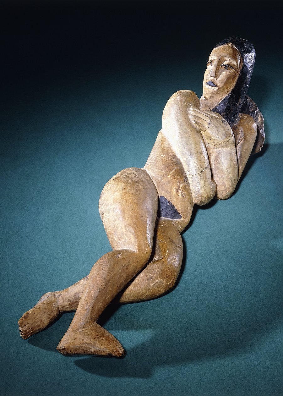 Fekvő akt; Fekvő, 1911-1912 körül alkotó: Ernst Ludwig Kirchner