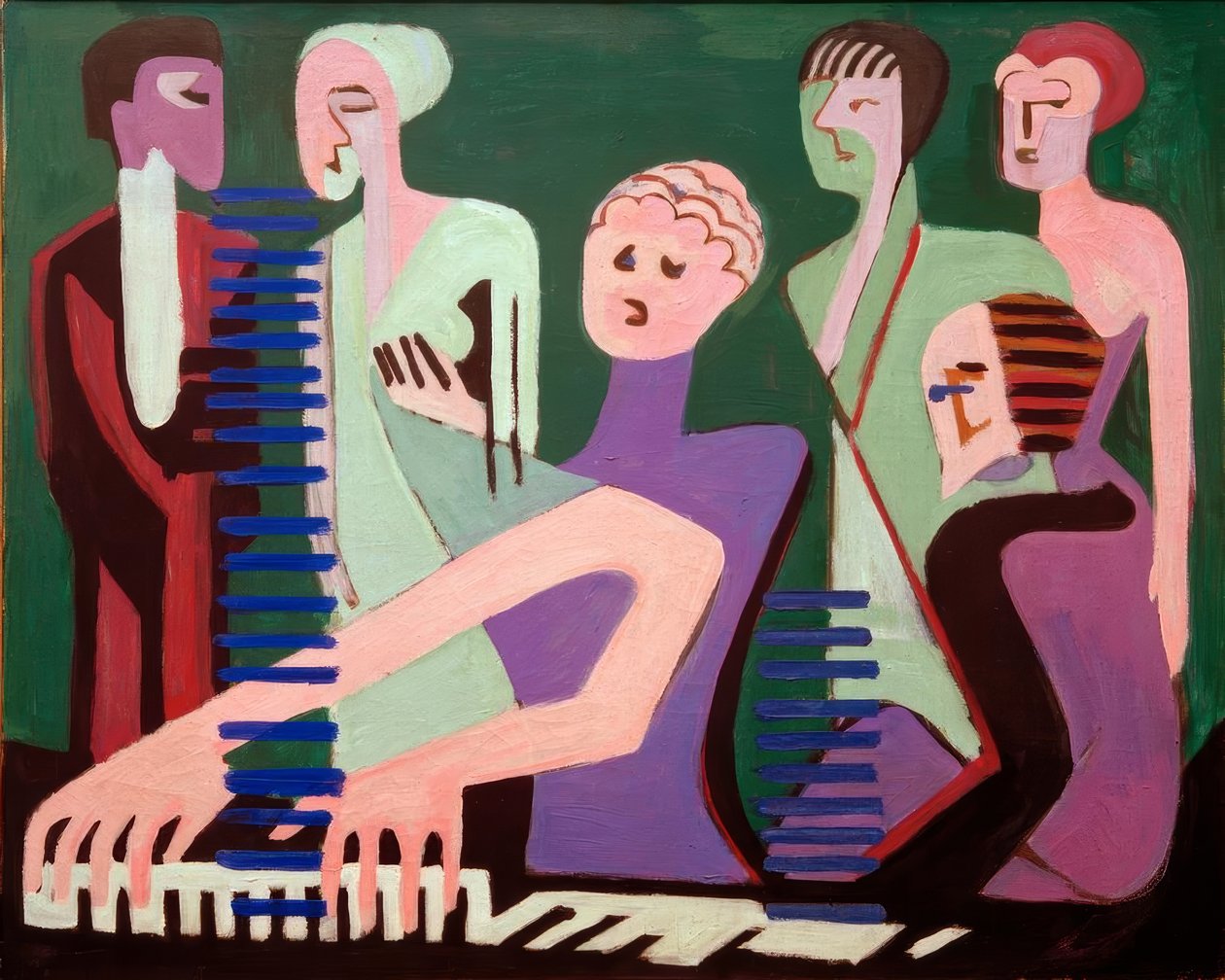 Énekes a zongoránál alkotó: Ernst Ludwig Kirchner