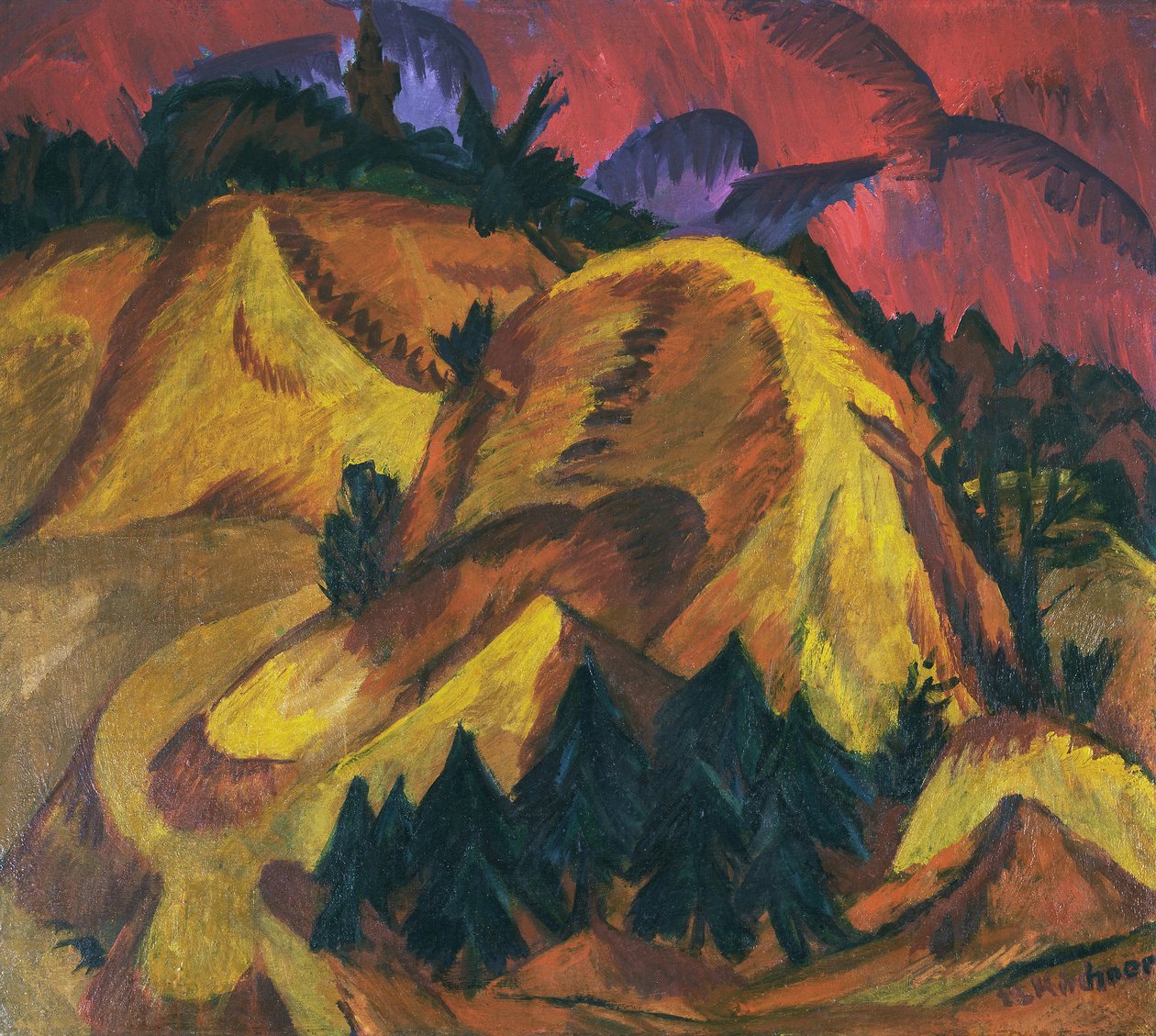 Az Engadin homokdombjai alkotó: Ernst Ludwig Kirchner