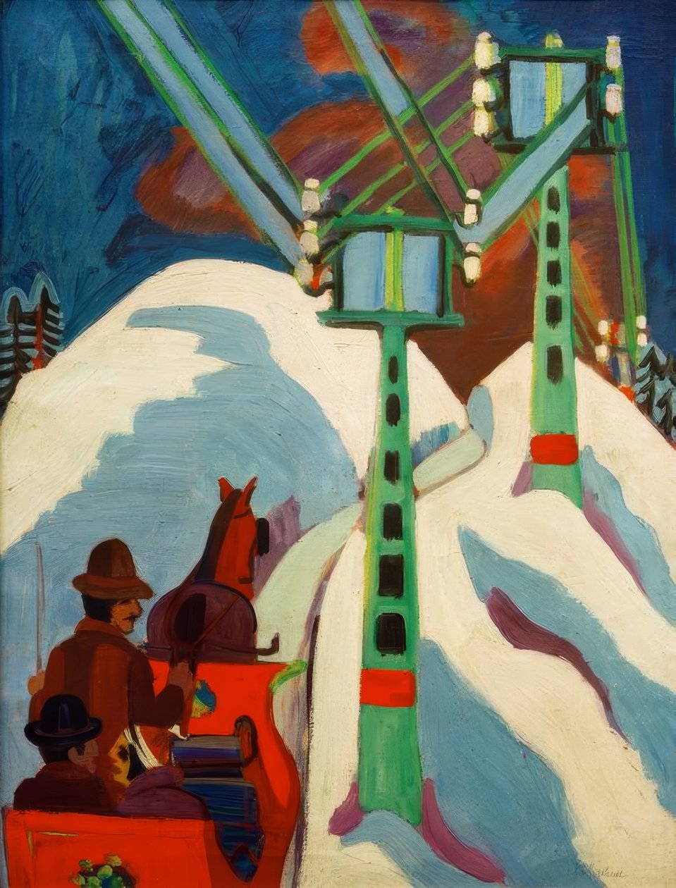 Szánkózás alkotó: Ernst Ludwig Kirchner