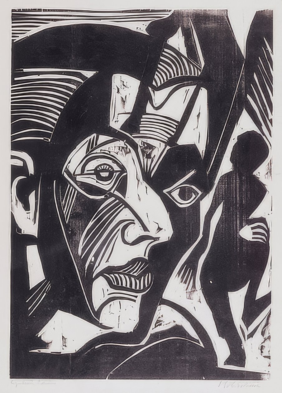 Önarckép (a hegyek melankóliája). 1929 alkotó: Ernst Ludwig Kirchner