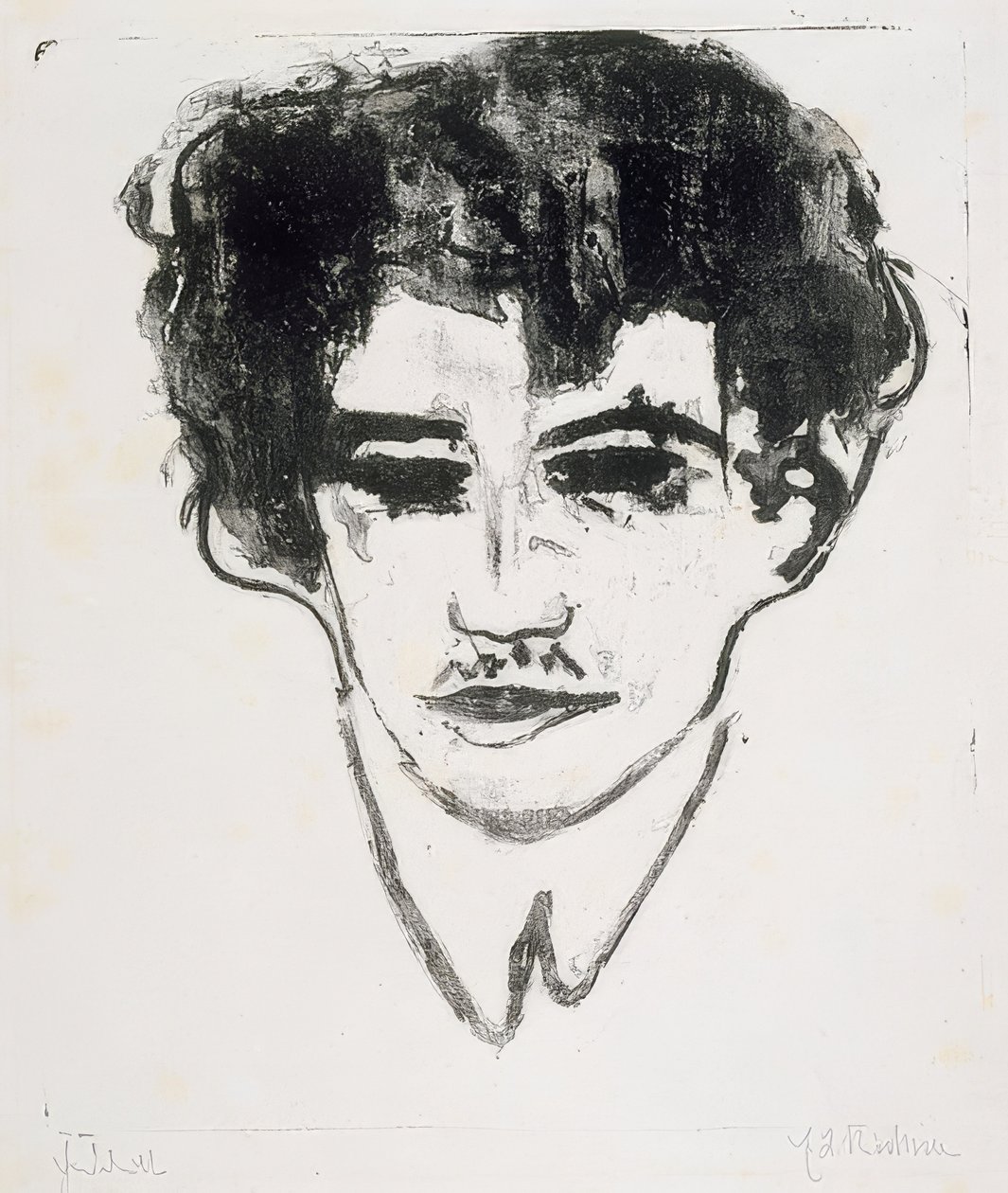 Önarckép. 1908 körül alkotó: Ernst Ludwig Kirchner