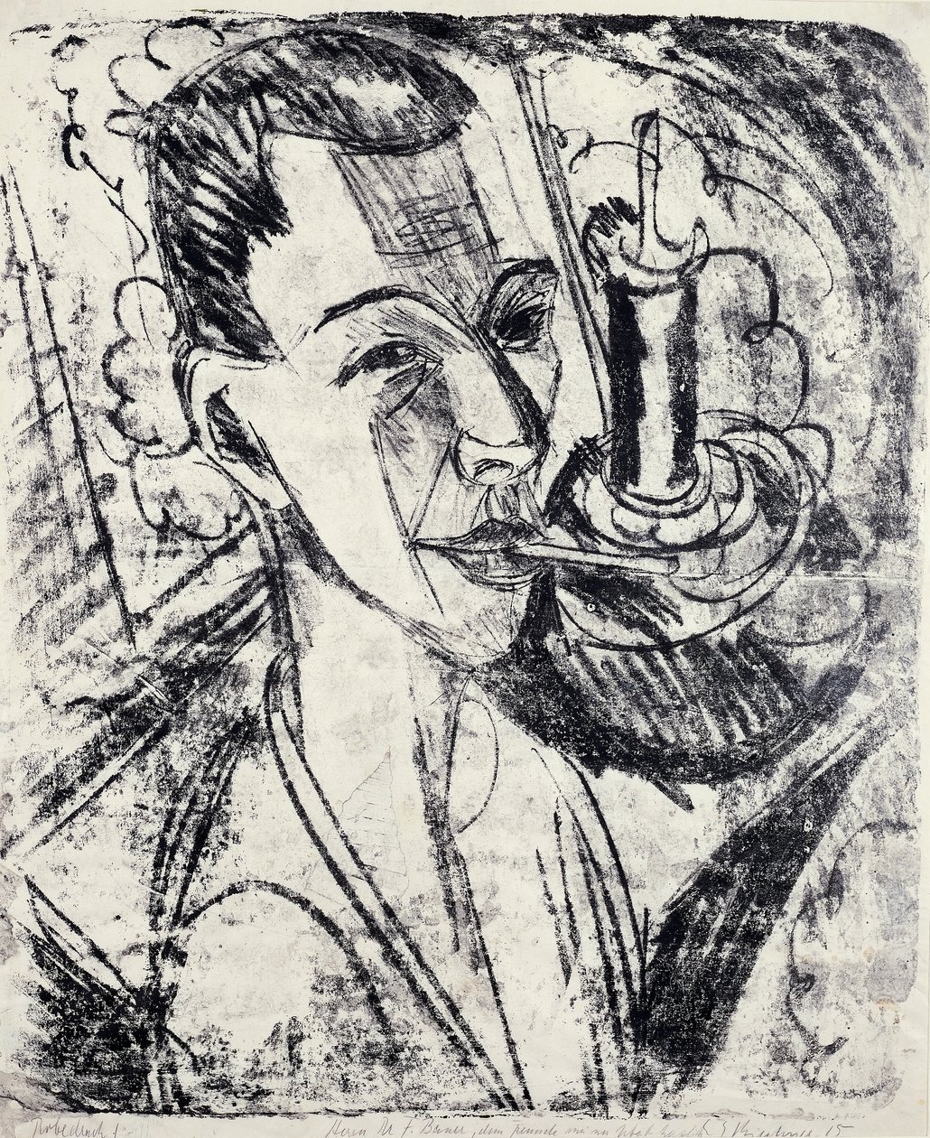Önarckép cigarettával alkotó: Ernst Ludwig Kirchner