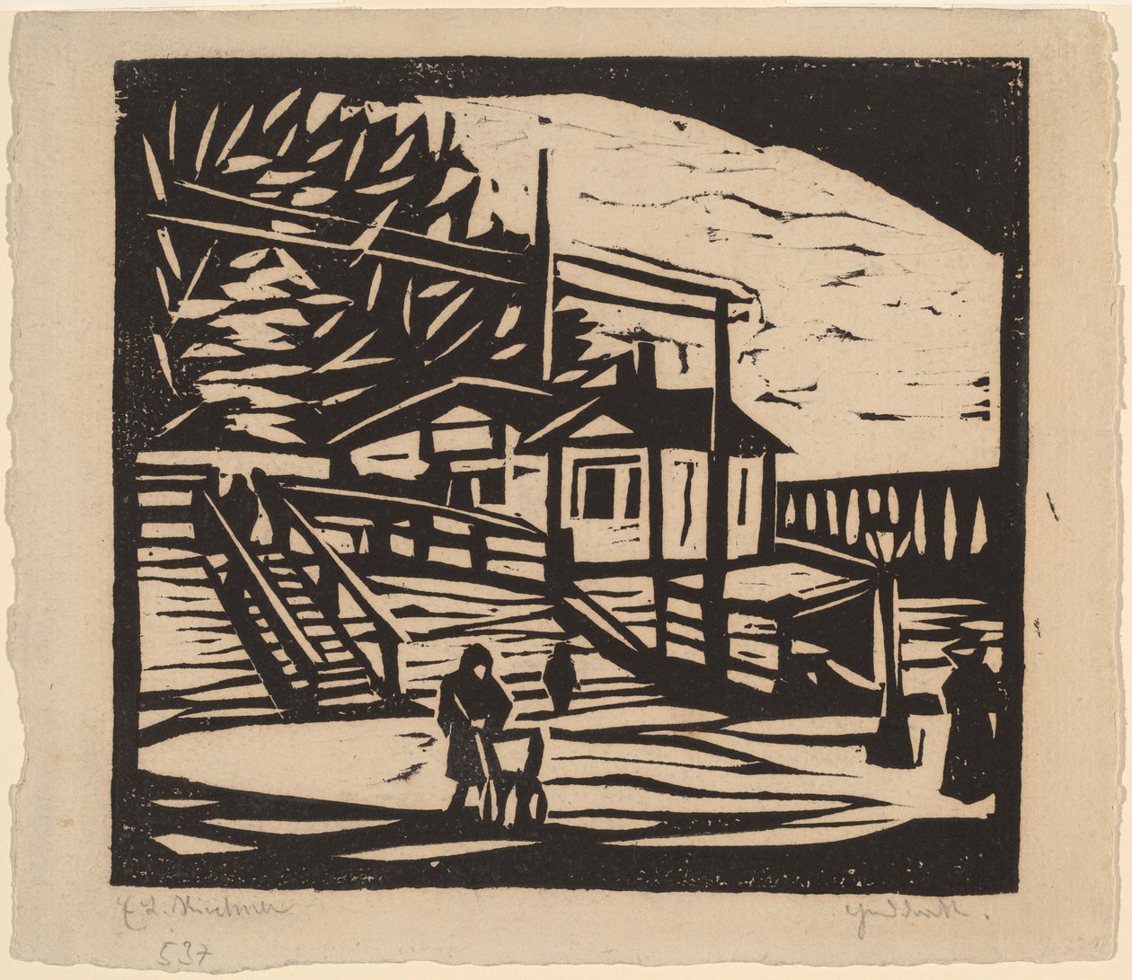 Bútor az Elba partján alkotó: Ernst Ludwig Kirchner