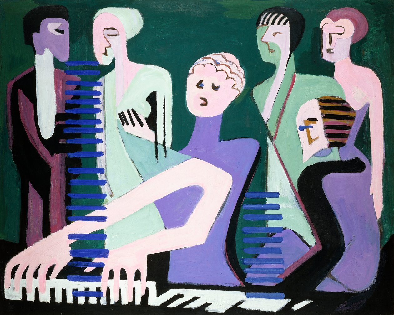 Énekes zongorán (zongorista) alkotó: Ernst Ludwig Kirchner