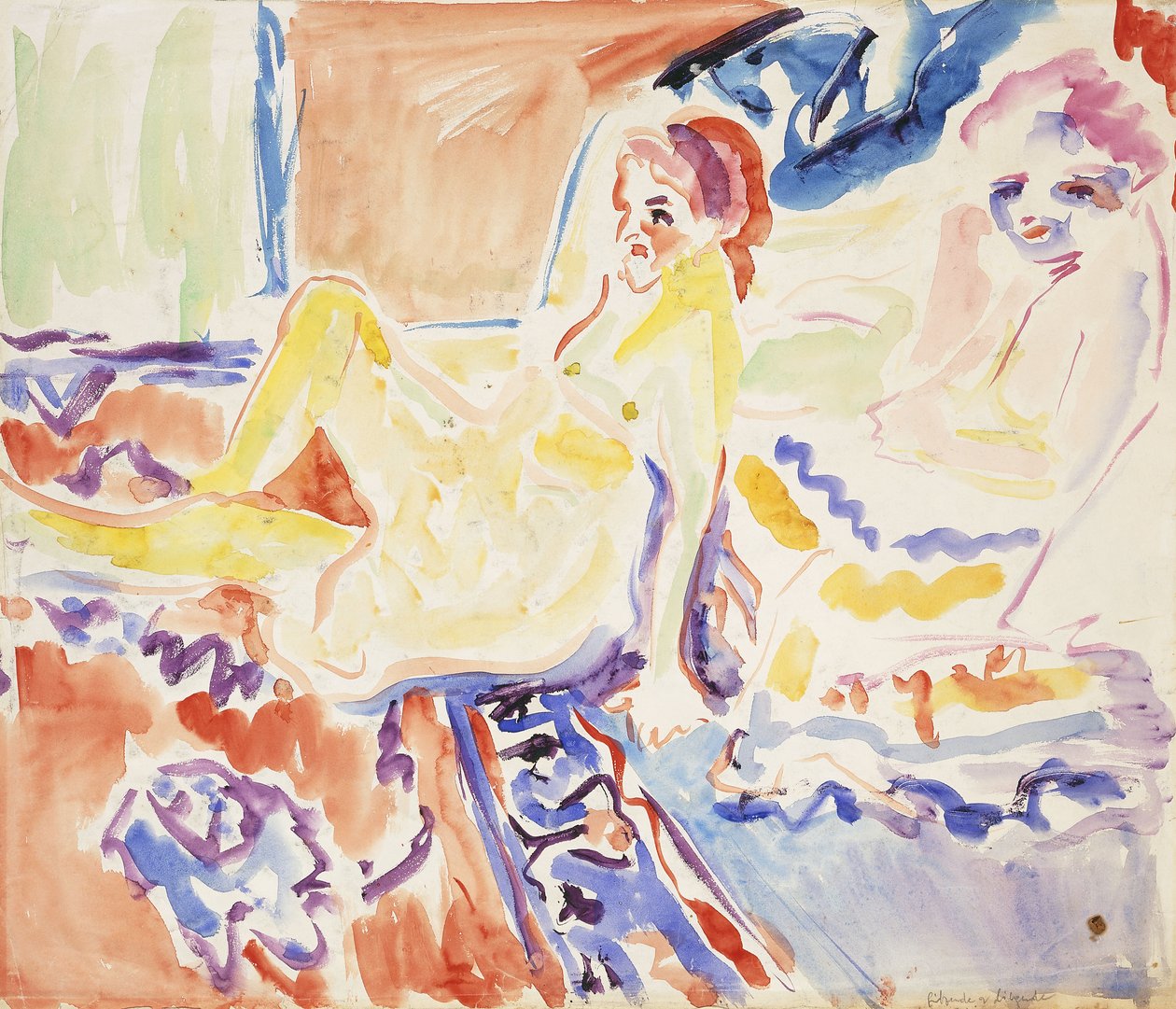 Ülés és fekvés alkotó: Ernst Ludwig Kirchner